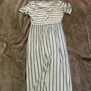 Pink Blush maternity short sleeve maxi